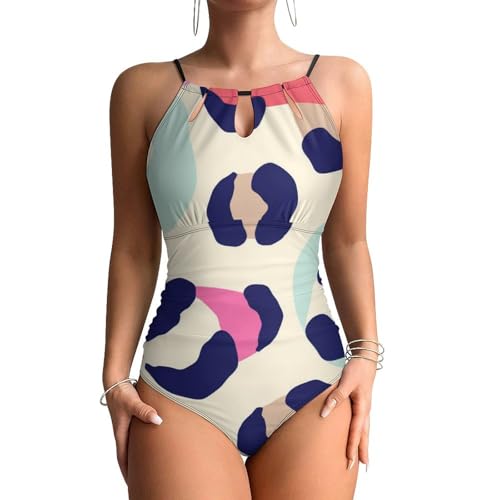 Maillots de bain une pièce femme contrôle ventre léopard ultra gainant