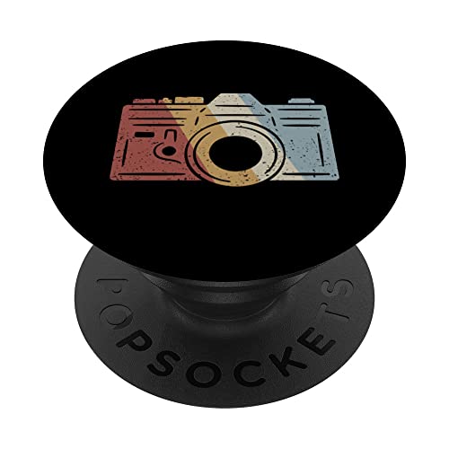 Cámara Retro Style Vintage PopSockets PopGrip Intercambiable Cover