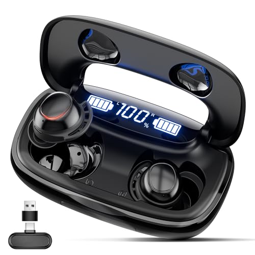 IAMJOY Gaming Earbuds, 20ms Low Latency, Wireless Game Earbuds with LED Display, 90H Play Time,...