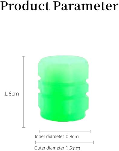 Miniatura 6 de GlowValve - Tapón de válvula que brilla en la oscuridad, tapones de válvula Webdiennuoc, tapones luminosos para válvulas de neumáticos, tapones