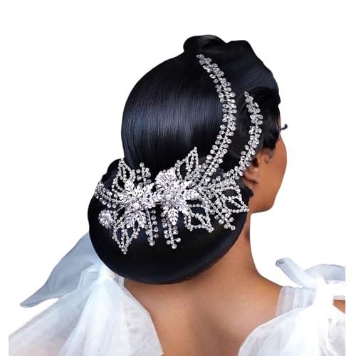 LOVFOIVER Wedding Head Pieces Crystal Bridal Hair Clips Women's Handmade