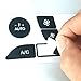 ihreesy Car Air Conditioning Button Repair Sticker,PVC A/C Dash Button Repair Kit Sticker AC Panel Decals Car Interior Decoration Sticker Fit for 1999-2005Focus