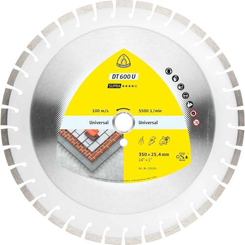 Klingspor DT 600 U - Disco de corte de diamante (300 x 2,8 x 25,4 mm, 32 segmentos 24 x 2,8 x 10 mm, dentado corto) : 325184