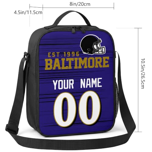 Image of Baltimore Lunch Bag Custom Name and Number Personalized Gifts