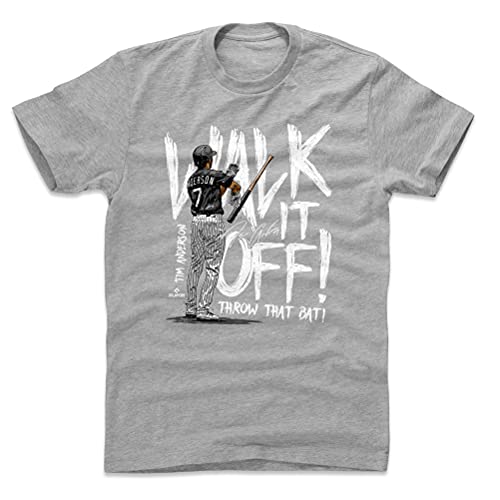 500 LEVEL Tim Anderson Shirt (Cotton, X-Large, Heather Gray) - Tim Anderson Walk Off W WHT