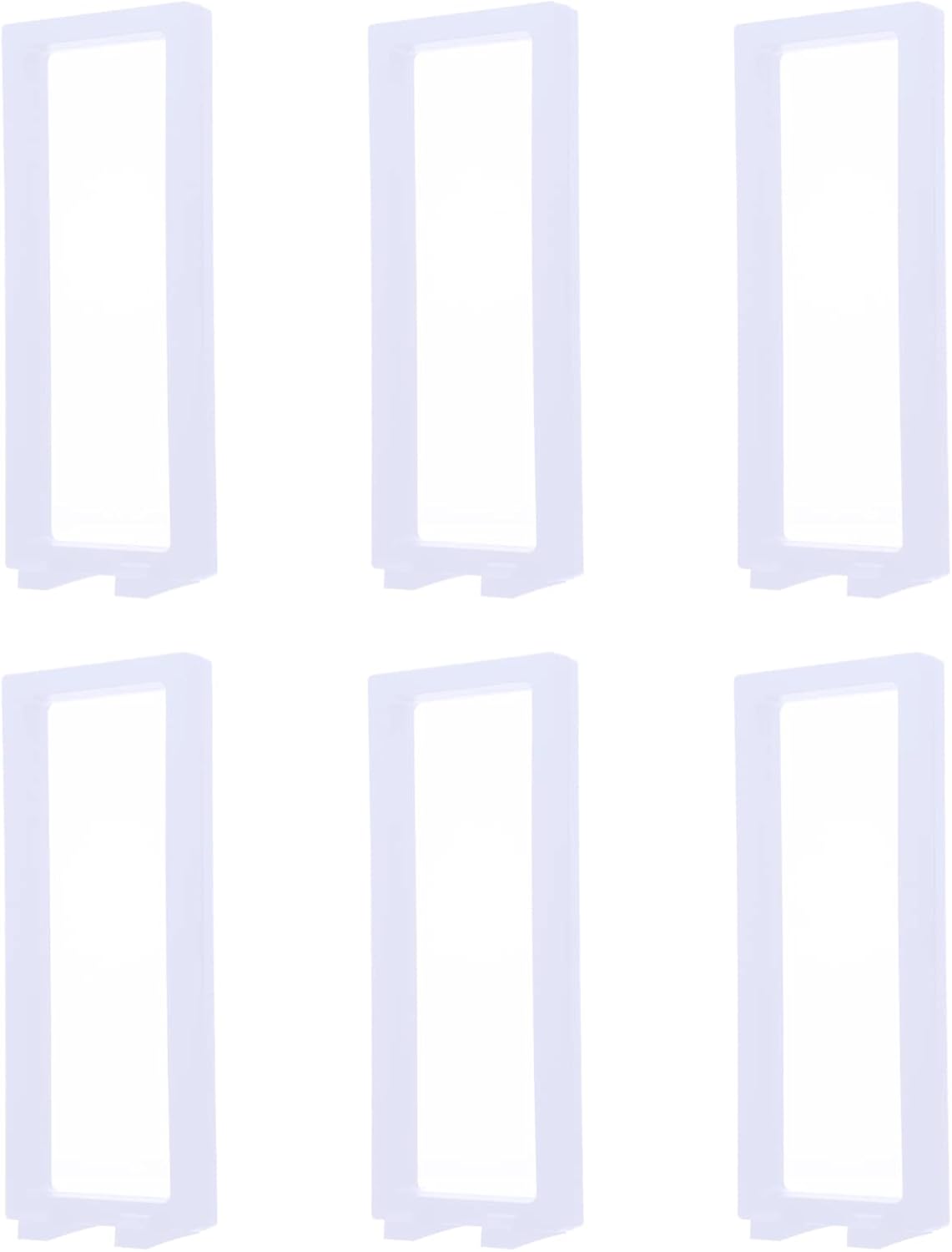 激安本物 Nuolux ディスプレイスタンド 展示スタンド 長方形 キーホルダー コイン ディスプレイ 展示ホルダー ほこり対策 汚れ防止 台座付き 6個セット ホワイト Serralheriacelli Com Br