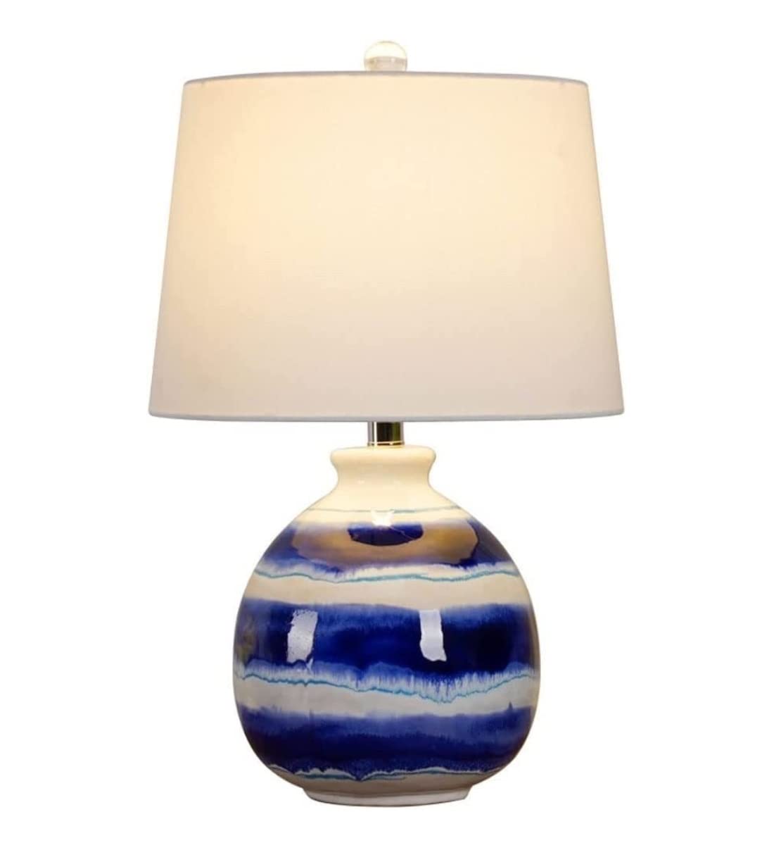SGKOMN Desk Lamps For Reading Ceramic Table Lamp Desk Lamps Traditional Bedside Desk Nightstand Lamp For Office Lamps For Living Room-Dimmer