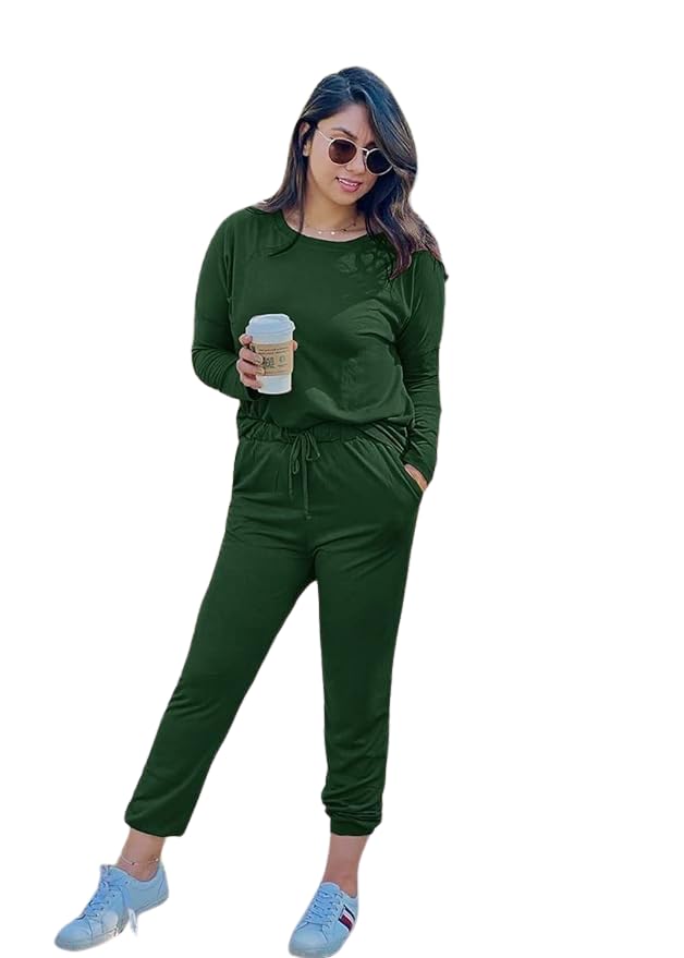 Tuta da donna / Homewear | Tuta da jogging | 2 pezzi tuta da casa / Tracksuit | Abbigliamento sportivo, Verde, XL