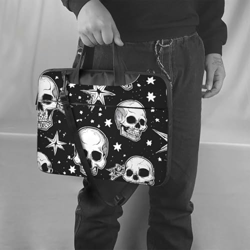 Sac ordinateur portable motif crâne punk blanc protégeant votre PC