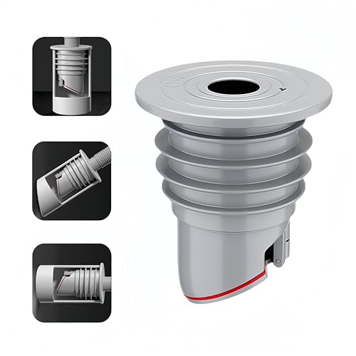 COLDDD Washing Machine Drain Hose Seal, Anti-Odor Floor Drain Plug Sewer Pipe Seal Ring Sealing Cover, Washing Machine Sealing Plug (1, M: 45-50MM)