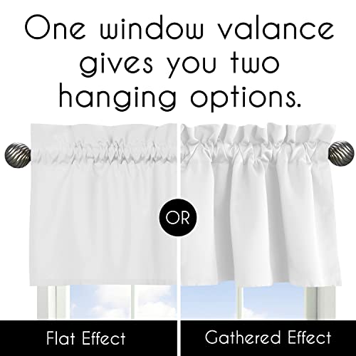 Image of Sweet Jojo Designs Window Valances (Pink /Grey Boho Floral) for Girls, Kids, Baby /Nursery Room, Kitchen, Bathroom, Bedroom, Treatment Valance Curtain (Tiered, Ruffled, Watercolor, Flower, Elegant Rose)