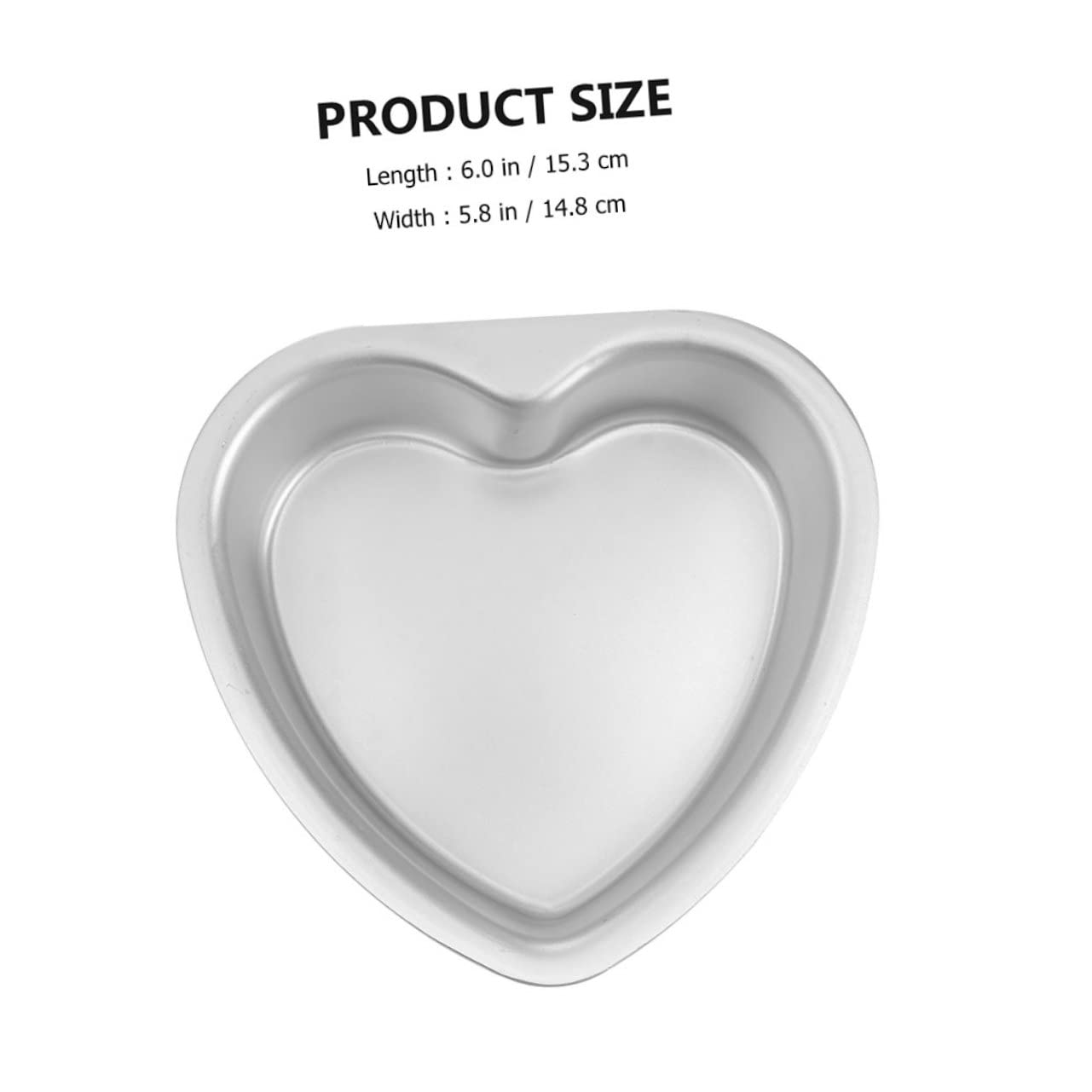 TOPBATHY Moules à Gâteaux Antiadhésifs Forme Cœur en Alliage D'aluminium Argentés 2pcs sans Bavures pour Cuisson et Pâtisserie Artisanale