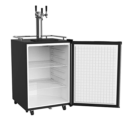 HCK Kegerator, 24 Inch Outdoor Undercounter Refrigerator, 2 In 1 Full Size Beer Kegerator With 3 Taps Draft Beer Dispenser, Freestanding, Stainless Steel Door, Ideal For Patio And Outdoor Kitchen on Fridge.com - View 6