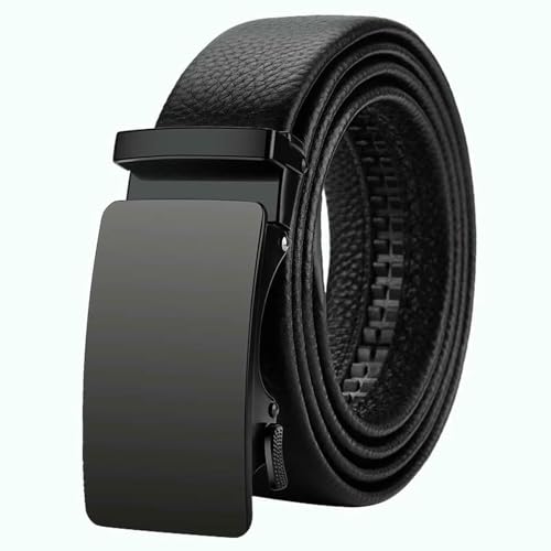 QDLTGBD GüRtel Herren Männergürtel Echter Ledergürtel Für Männer Legierungsschnalle Ratschengürtel Designergürtel Automatische Gürtel-a-115 cm