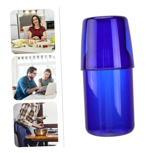 Set de vaso y jarra de vidrio azul SOLUSTRE miniatura 2
