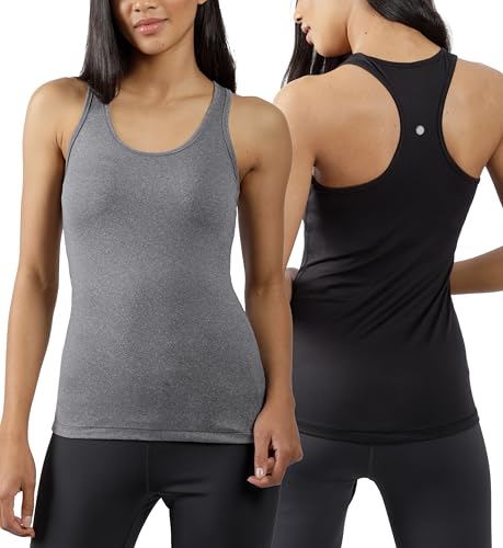 Image of Yogalicious Womens Lightweight Tank Top Soft Racerback Workout Yoga Sleeveless Quick Dry Top