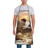 JKSEEPYN Kochschürze mit frischem Obst und Gemüse, für Männer und Frauen, wasserdichte Schürze für Küche, Kochen, Backen, Gartenarbeit, Restaurant, Grill, Kaffeehaus, Fasanenfänger für Hunde, One size