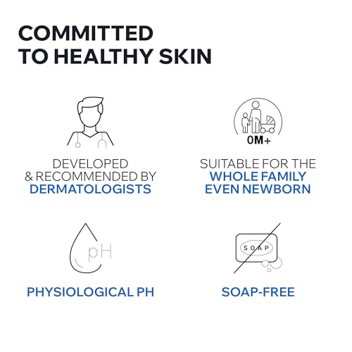Image of Uriage Derm-Phy Shower Oil with Glycerin 25%, 2 in 1, Soap-Free | Gently Cleanses & Moisturizes, Foaming Shower Oil, Whole Family, Face & Body, Physiological Ph, Sensitive Skin