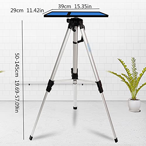 Projector Mount Tripod Projector Floor Stand con bolsa de transporte, tamaño de placa de 11 a 15 pulgadas, altura ajustable hasta 57 pulgadas, montaje en techo con bandeja miniatura 2