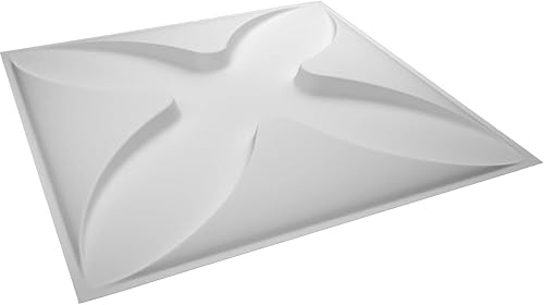 Miniatura 6 de Ekena Millwork WP20X20AUWH-CASE-50 19 5/8 pulgadas de ancho x 19 5/8 pulgadas de alto Austin EnduraWall Decorativo 3D Panel de pared Cubre 133.73