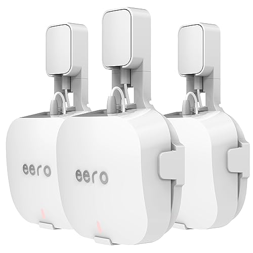 Wall Mount Holder for eero Pro 6e/Pro 6 Mesh Wi-Fi System, [Upgraded] Outlet Wall Mount Stand...