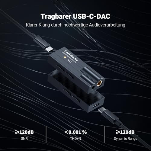 Mobiler Kopfhörerverstärker Fosi Audio DS1 mit tragbarem DAC