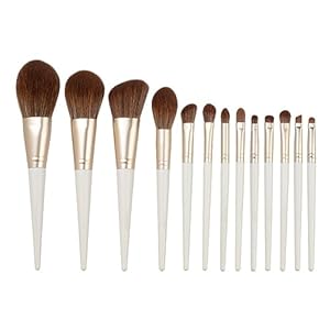 BAILAI 13pcs Wooden Handle Makeup Brush Set Beauty Tools Loose Powder Brush Foundation Brush