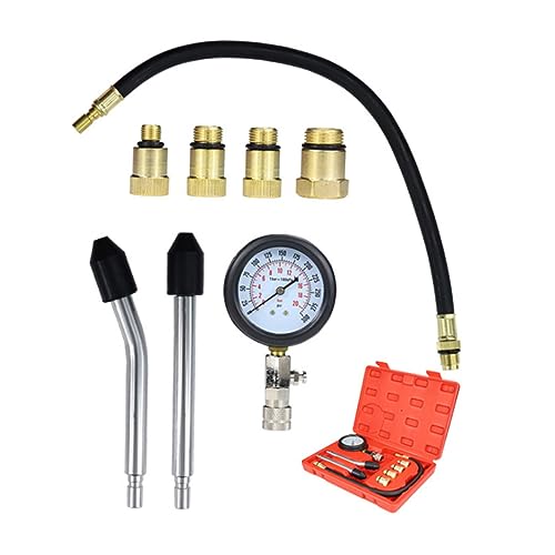 Unomor Cylinder Pressure Gauge Car Pressure Gauge Car Pressure Tester Tester Red