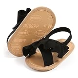 RVROVIC Baby Jungen Mädchen Sandalen Premium Weiche Anti-Rutsch Gummisohle Säugling Sommer Outdoor Schuhe Kleinkind Erste Walker,6-Schwarz, 12-18 Monate
