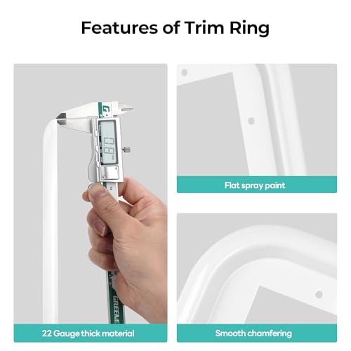 Image of FOGATTI RV Water Heater Door Trim Ring - 18 inch x 18 inch, White
