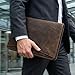 LEATHER VILLAGE Leather Portfolio Organizer - Professional Business Padfolio for Men & Women - Stylish Document Card Holder, Folio for A4/Letter Size Writing Legal Pad, Brown