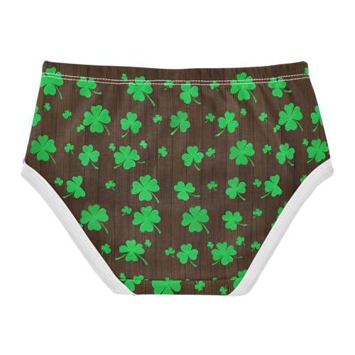 Joisal Green Lucky Clover Brown Girl Panties Cute Toddlers Underwear Floral Cotton Designer Briefs Undies Kids 2t2