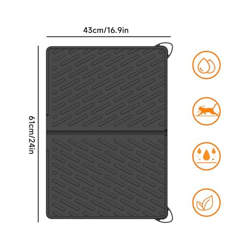 Tapete Para Areia de Gato - Tapete Coletor de Areia para Gato 61x43 cm - Impermeável e Resistente a