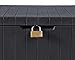 Ondis24 City cube Kissenbox Balkonbox Poolbox Paketbox abschließbar mit Deckel regensicher Sitzwürfel (Anthrazit, 113 Liter)