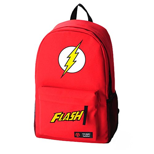 Xcoser The Flashs Backpack Cool The Flashs Logo Backpack Durable Cosplay Red Backpack
