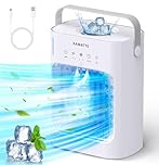 XAMATTS Portable Air Conditioners,4 in 1 Mini Air Conditioner Fan, 700ml Personal Small Desk Air Cooler Fan, Humidifier,Night Light,3 Wind Speeds Evaporative Air Cooler for Home Office Indoor Use