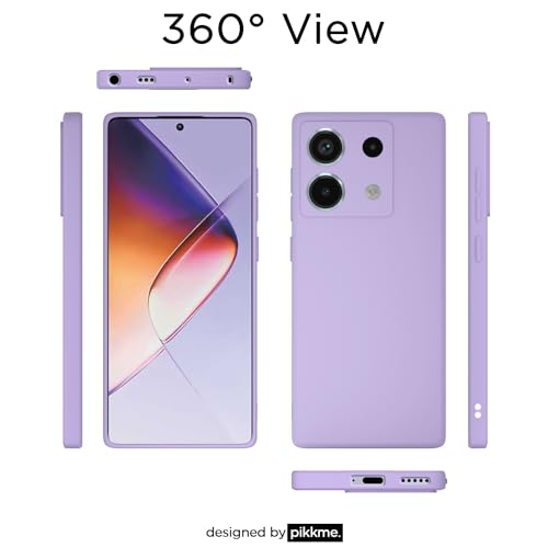 Image of Outlouders Back Cover for Redmi Note 13 Pro 5G | Camera Protection | Durable Soft Matte Silicone Bumper Case (Purple)