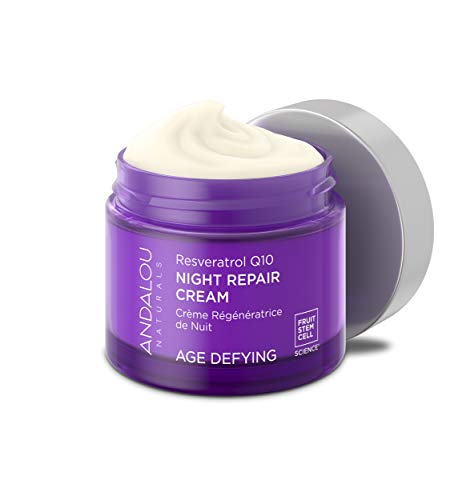 Andalou-Naturals-Resveratrol-Q10-Night-Repair-Cream-For-Dry-Skin-Fine-Lines-Wrinkles-For-Softer-Smoother-Younger-Looking-Skin-17-Ounce Andalou Naturals Resveratrol Q10 Night Repair Cream, For Dry Skin, Fine Lines & Wrinkles, For Softer, Smoother, Younger Looking Skin, 1.7 Ounce