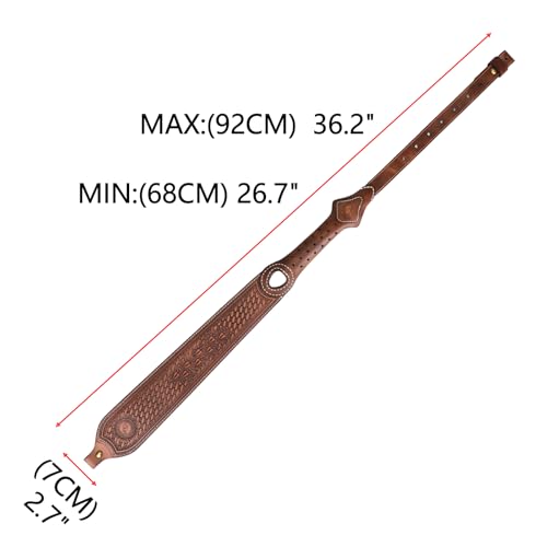 TOURBON Vintage Leather Hunting Sling