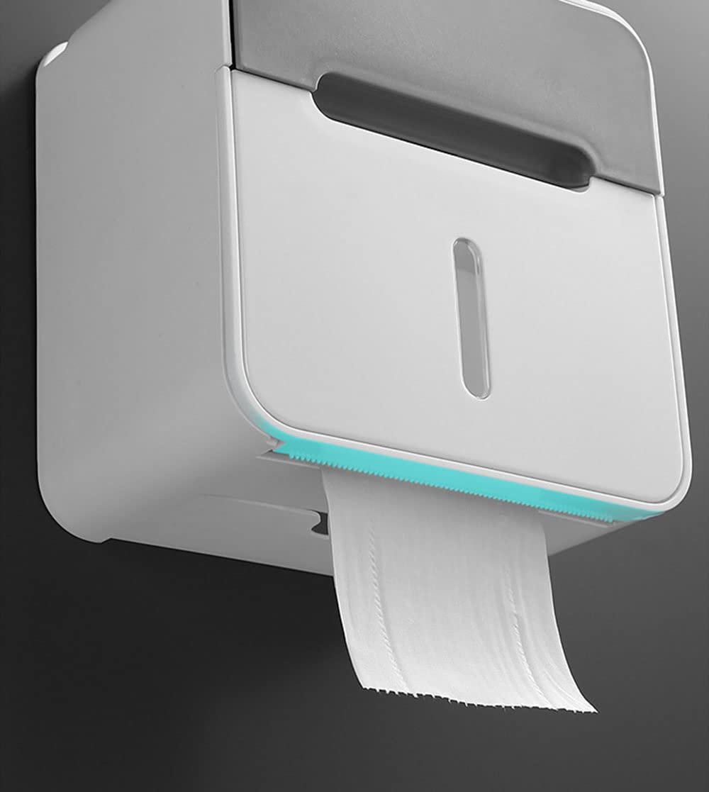 Portarrollos De Papel Higiénico Adhesivo Montado En La Pared Portarrollos De Papel Higiénico Portarrollos De Papel con Estante Portarrollos De Papel Higiénico - Gris