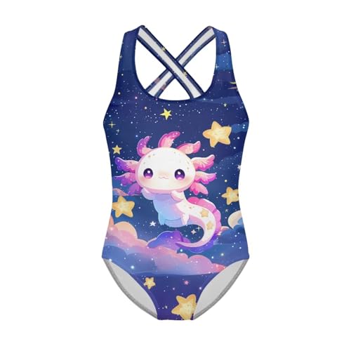 Image of JEOCODY Swimsuit for Girls One Piece Bathing Suit for Teens Crossback Hawaiian Beach Swimwear