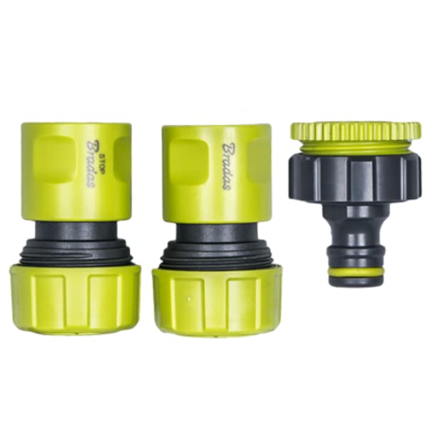 Lot De 4 Pulvérisateurs Pour Tuyau D'arrosage 3/4" - Avec Raccord Rapide Et Buse Réglable - PVC Vert/gris