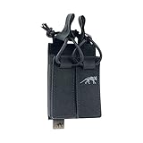 Elastischer Kordelverschluss Tasmanian Tiger Unisex – Erwachsene TT DBL Pistol Mag Pouch Bel VL Magazintasche, Black, 10 x 7 x 2 cm
