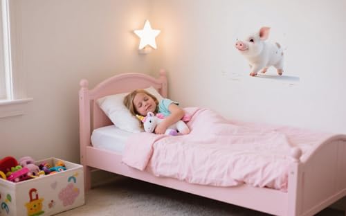 Vinilo decorativo cerdito para pared habitación infantil miniatura 6