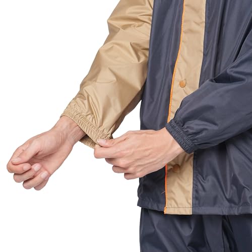 Image of Citizen Hooded Raincoat for Men Women Waterproof for Bike Riders 180T Micro Fabric Lightweight Stylish Sealed Hood, Large Pockets, Heavy-Duty Zippers Rainwear with Carry Pouch-CR013