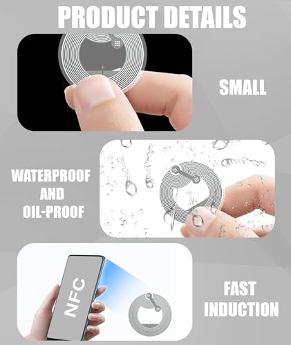 Image of 30PCS Nfc Tag, Rewritable NFC Stickers, Compatible with All NFC Phones and Readers, Ideal for Identity Verification and Mobile Payments, Compatible with All NFC Phones & Readers