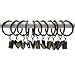 46 Pack Curtain Rings with Clips 1 inch Internal Diameter Decorative Drapery Rustproof Vintage Compatible with up to 5/8 Inch Drapery Rod Bronze