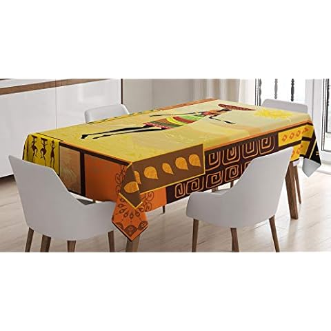 ABAKUHAUS Africano Mantele, Fácil de Limpiar, Colores Firmes y Durables Cover