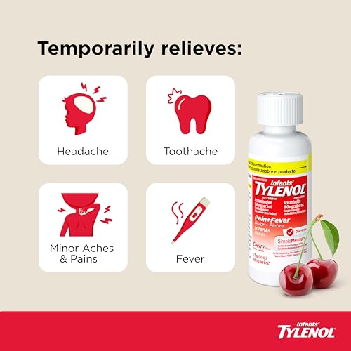Infants' Tylenol Dye-Free Acetaminophen Oral Suspension, Cherry, 1 Fl Oz - image 2