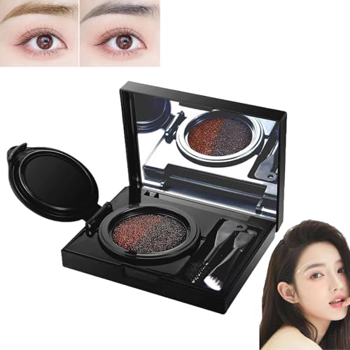 LXCJZY Eyebrow & Eyeliner Cream with Stamp, Multi-functional Double-Headed Eyeliner Stamp, Eyebrow Stencil Kit for Women, 2 in 1 Eyebrow & Eyeliner Cream with Stamp (Brown)